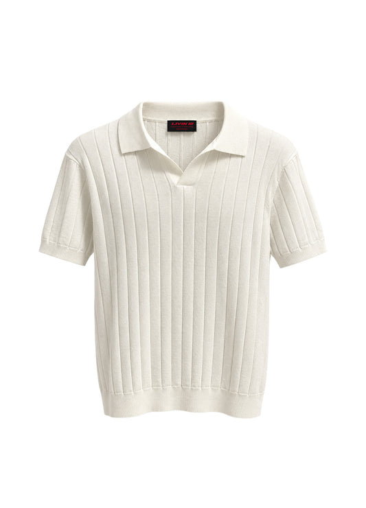 V-NECK KNIT POLO