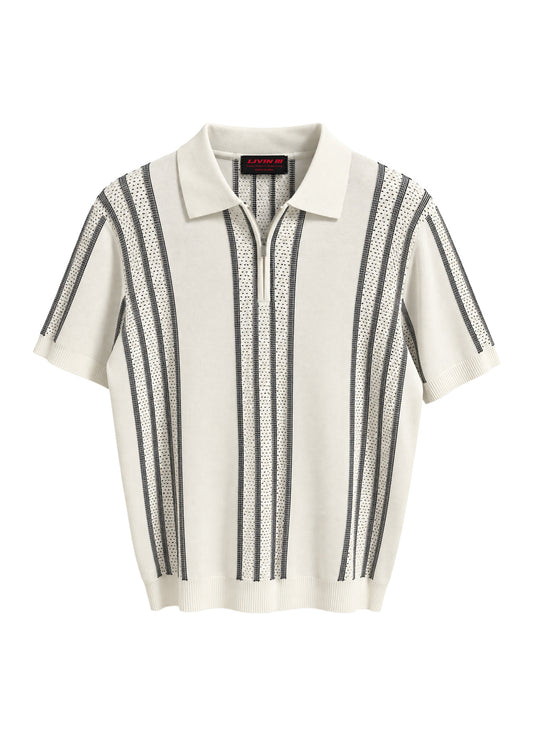 STRIPE KNIT POLO